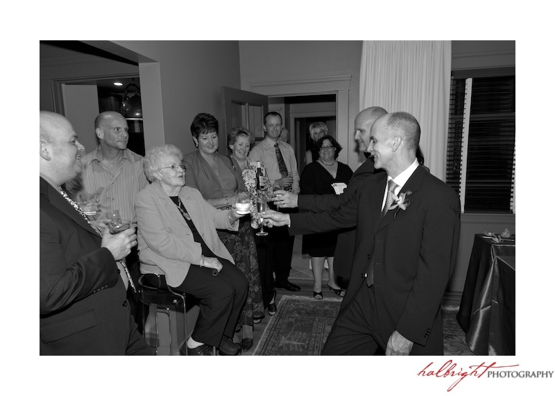Grooms Toast with their guests - San Francisco LGBT Wedding - San Francisco Wedding Photographer