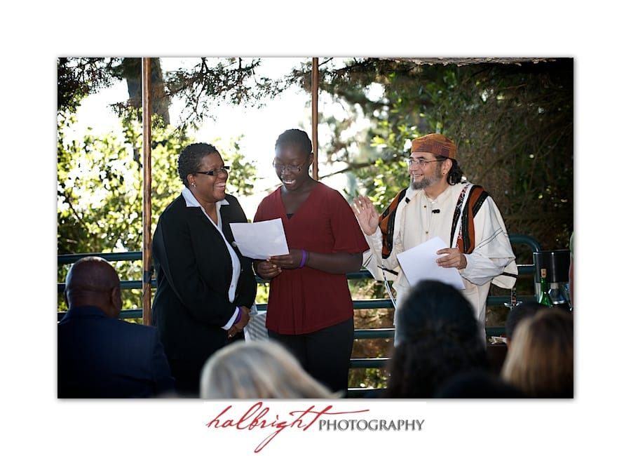 Reading Blessings at Wedding - Joaquin Miller Park and Community Center - Oakland - Kehillah Community 