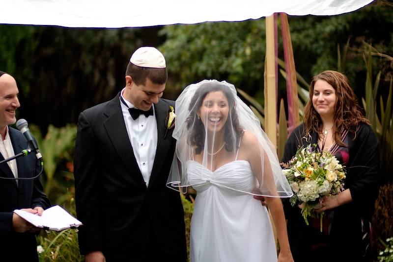 Under the Chuppah at Jewish Wedding in Bodega Bay - Bodega Bay Secret Gardens - Wedding