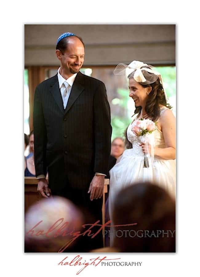Bride and Groom in Mill College Chapel - Oakland Wedding - Wedding Photographer